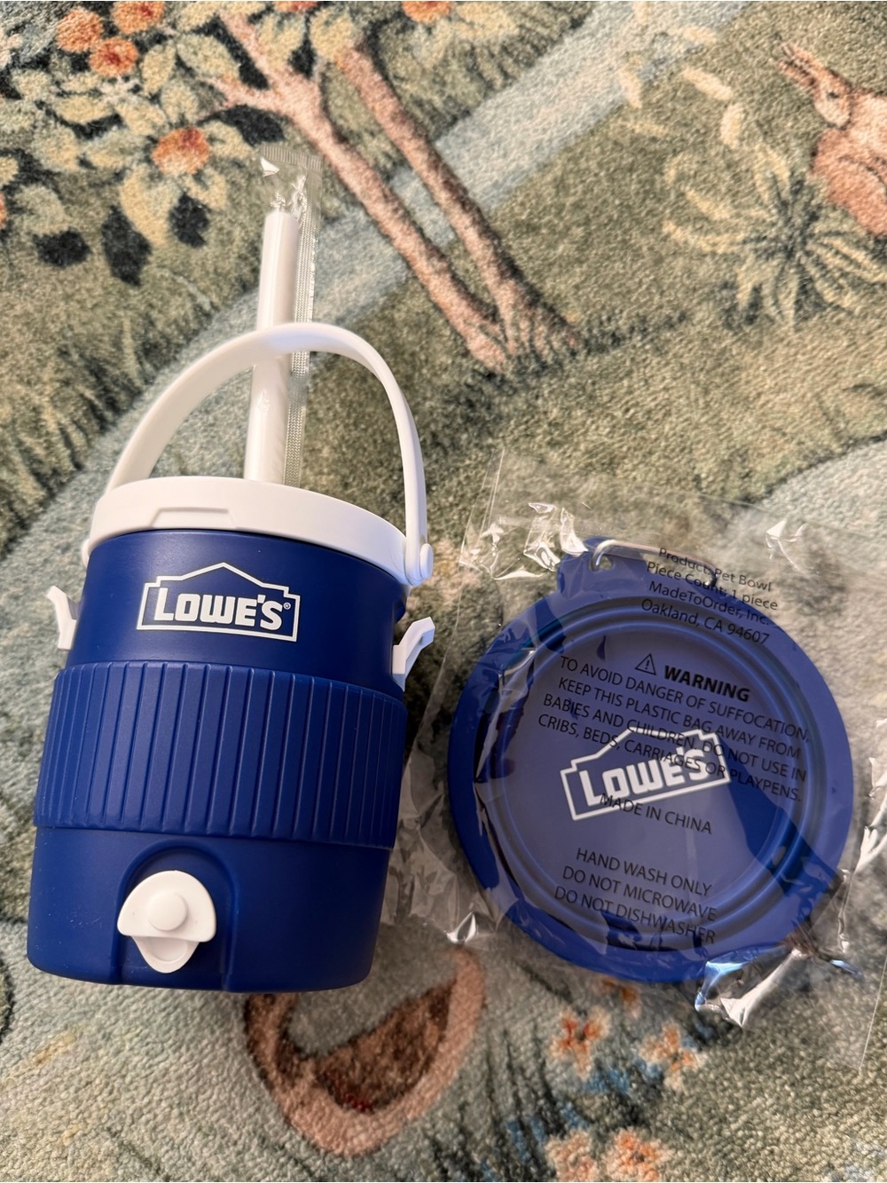 Lowe’s Mini Cooler Cup and Collapsible Dog Bowl New